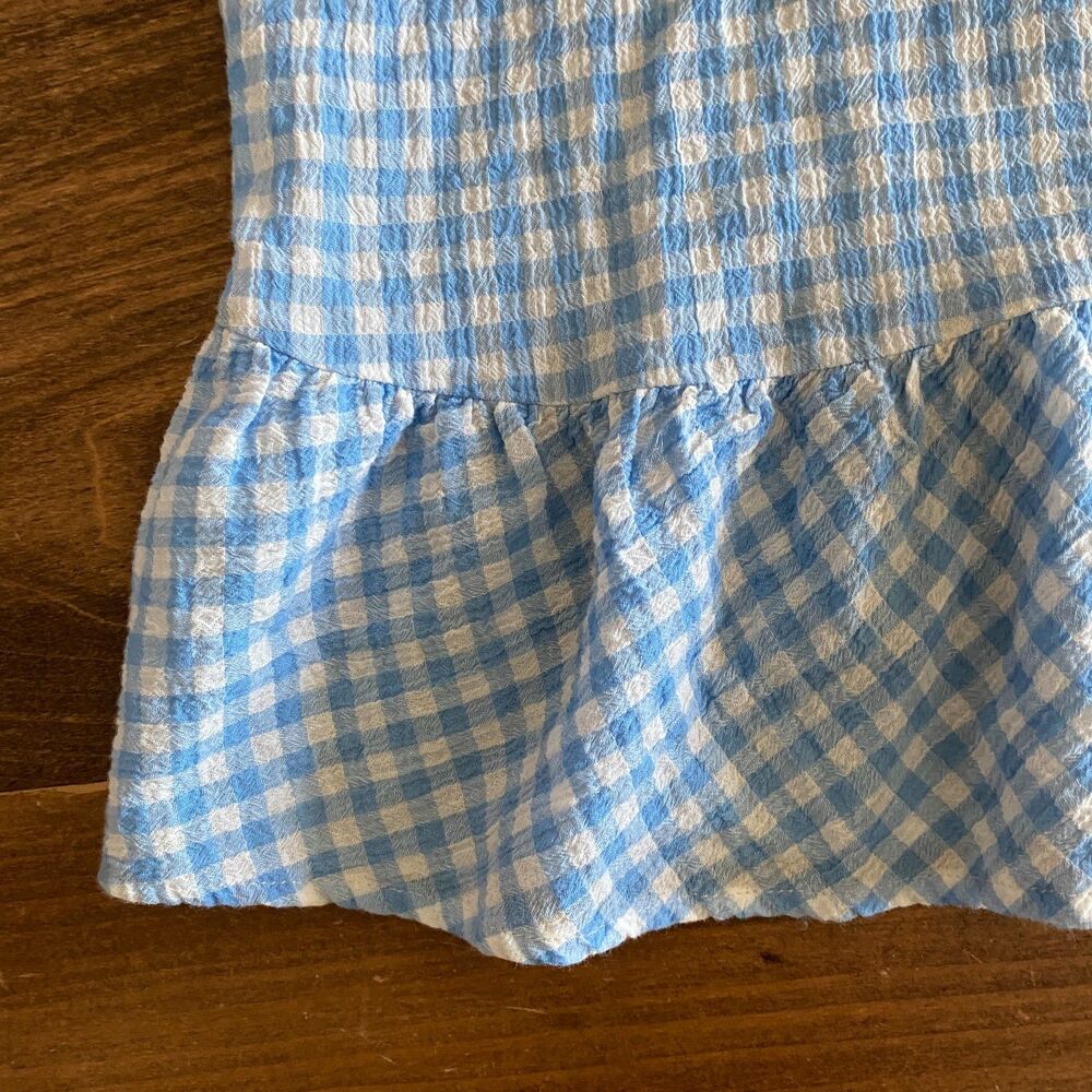 Matilda Jane Rural Route Blue Gingham Blouse Women's XS - Picture 8 of 12